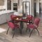 Regency Kahlo Round Table & Chair Sets, 42 W, 42 L, 29 H, Wood, Metal, Plastic Top, Cherry TPL42RNDCHBK47BY - alternate 2